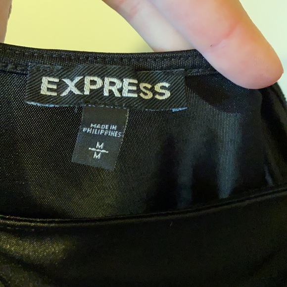 Off the shoulder slinky black top from EXPRESS - Picture 2 of 2